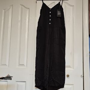 Chaser Black Satin Feel Jumpsuit NWT